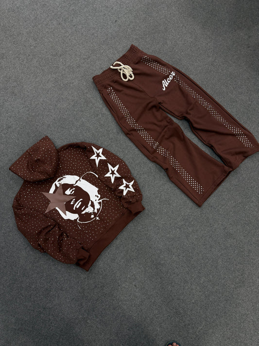 Brown Rhinestone Set