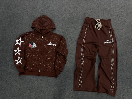 Brown Rhinestone Set